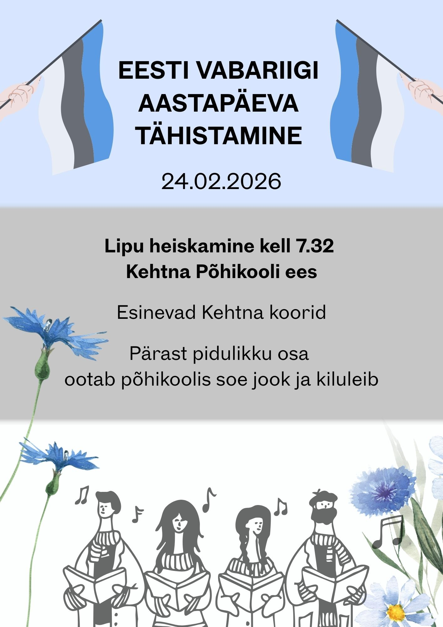 EV 108 lipu heiskamine Kehtna põhikoolis